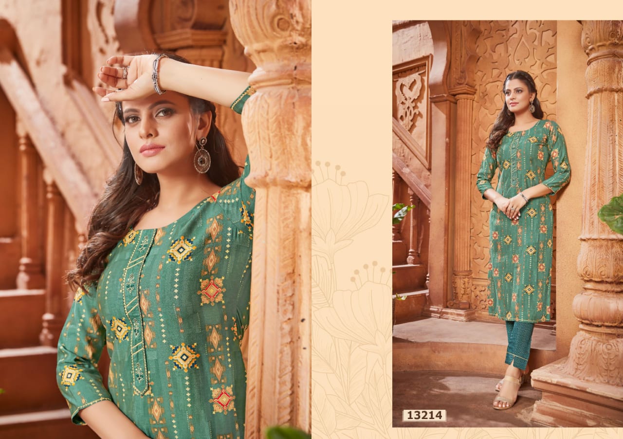 Kalaroop Aston 2 New Stylish Wear Printed Kurti With Pant Collection